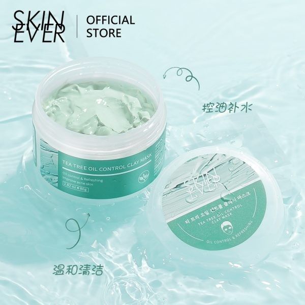 SKIN EVER Clay face mask based on green tea extract, 80g